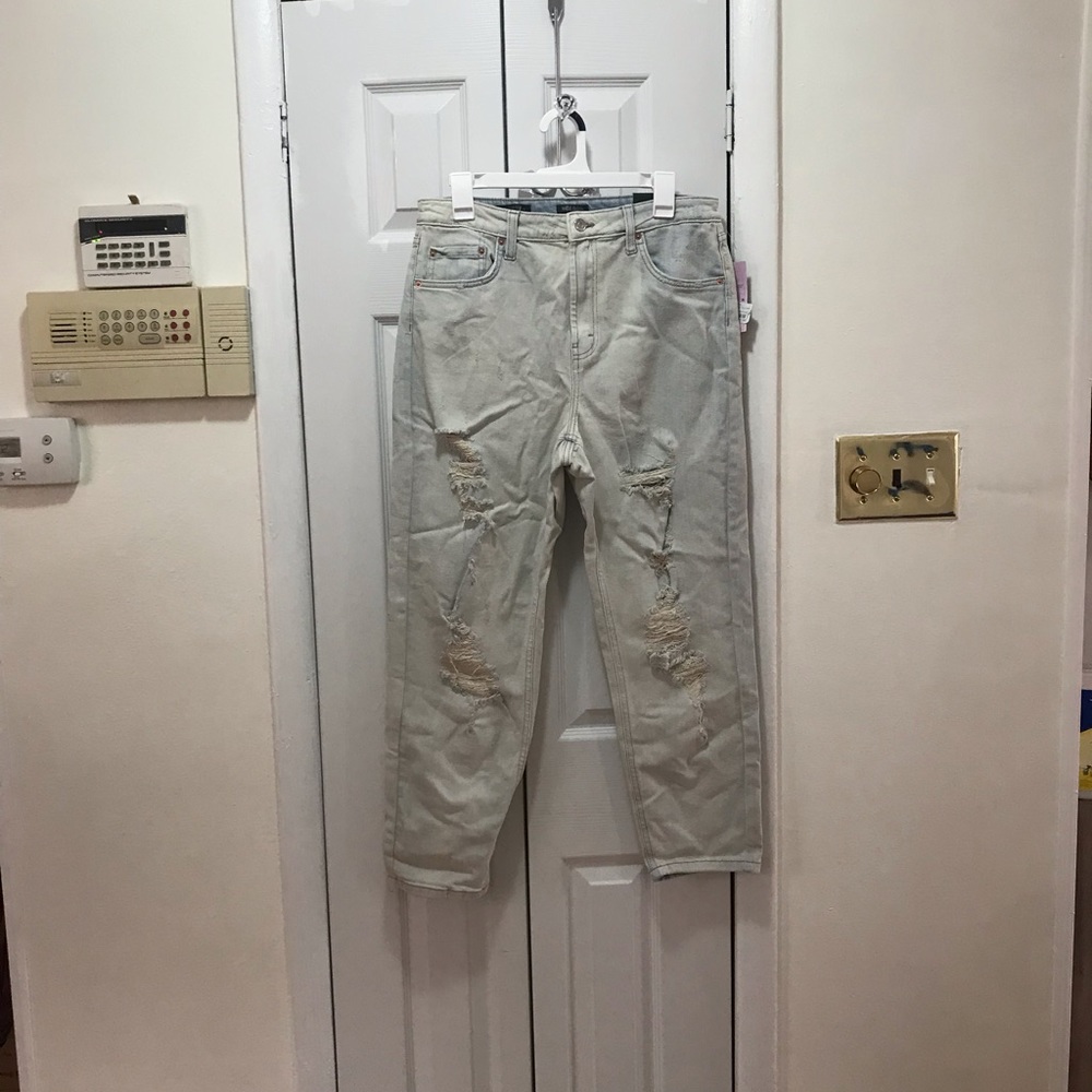 Wild Fable Women's Supper High Rise Distressed Mom Jeans